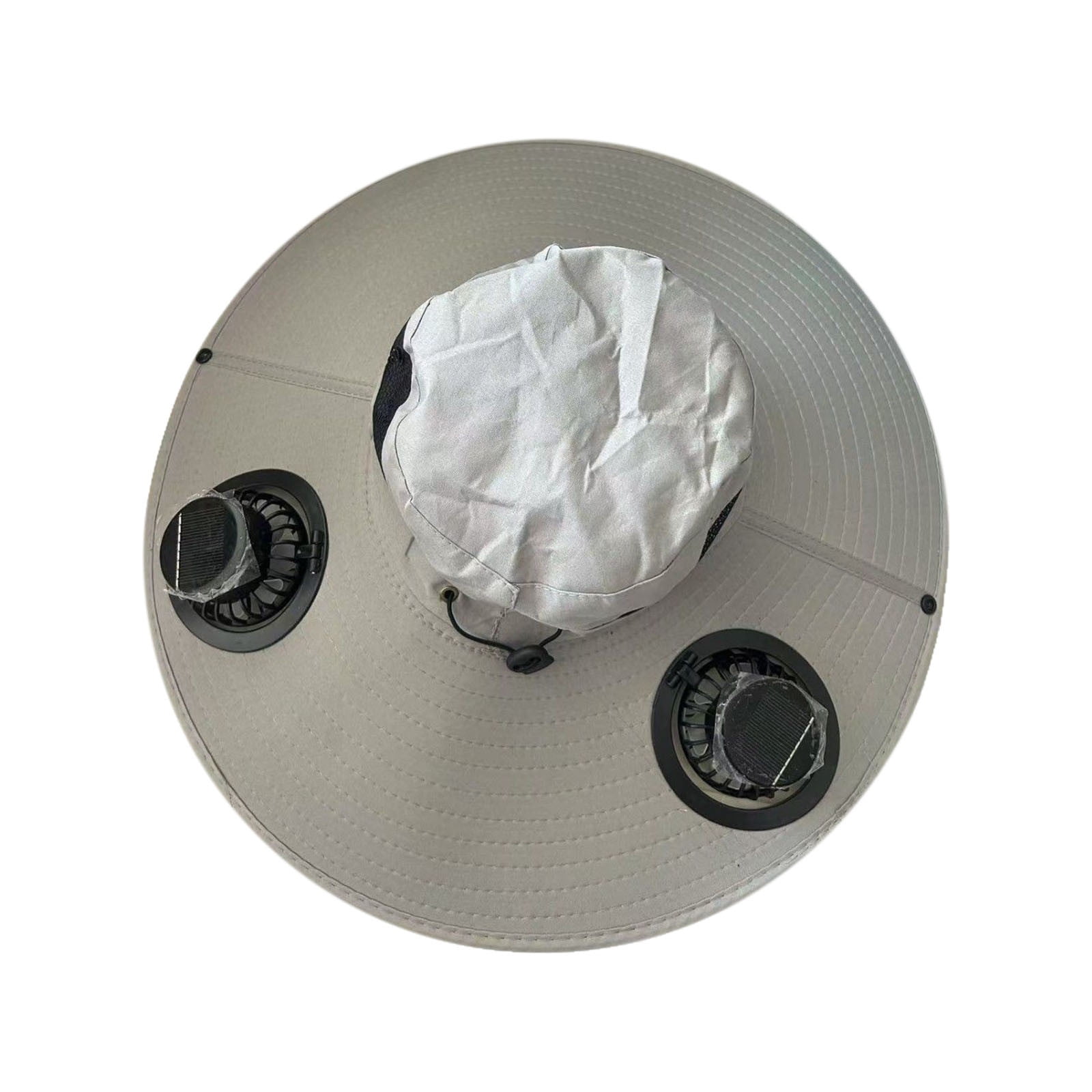 Solar Powered Fan Hat,Fan Hat,Hat with Fan,Hat with Fans Solar Power,Wide Brim Solar Fan Hat,Fishing Hat with Solar Fan,Solar Fan Hat Upf50+(Gray Gift:Black Ice Sleeve 20in)from ANMUYUM