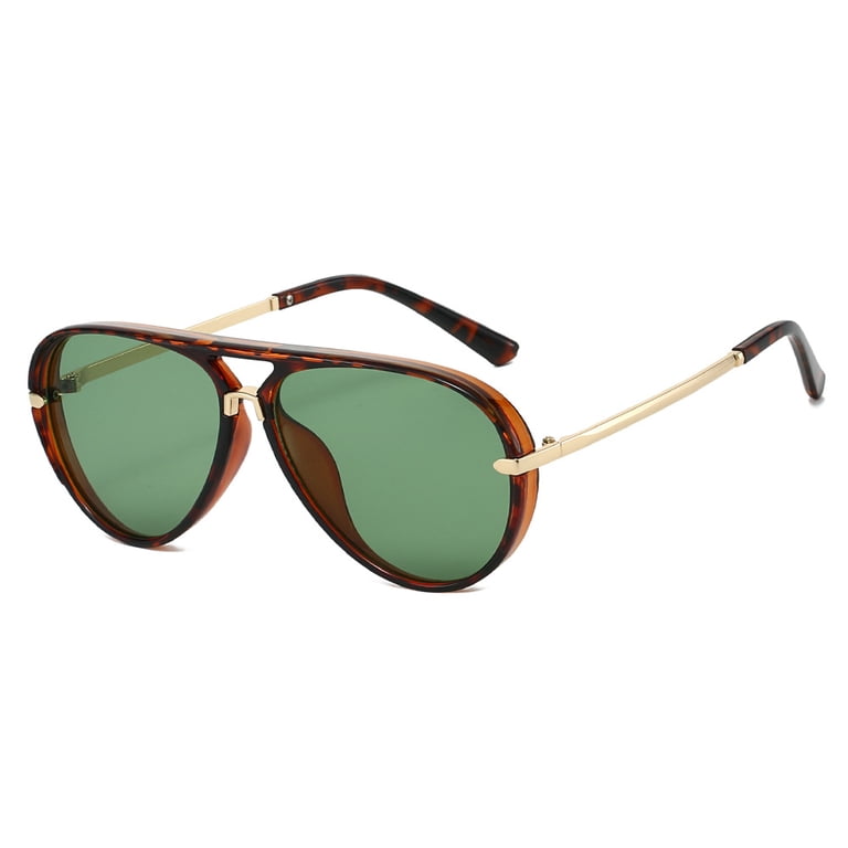 Retro Aviator Sunglasses, UV400 Protection, Unisex PC Frame  display picture 1