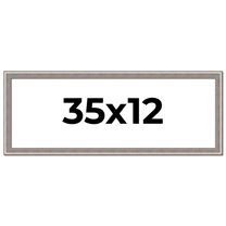 35x12 Frame Grey Real Wood Picture Frame Width 1.25 inches | Interior Frame Depth 0.5 inches | Hans