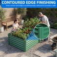thumbnail image 5 of Dextrus 6x3x3ft Galvanized Raised Garden Bed Kit with Support Rod & Gloves, Outdoor Patio Planter for Vegetables Flowers Plants, Green, 5 of 6
