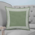thumbnail image 4 of Green Geometric 14x14 Pillow Covers Set of 2, White Greek Key Design Abstract Modern Art Throw Pillow Covers Decorative Couch Cushion Case, Microfiber Square Pillowcases for Bedroom Car Living Room, 4 of 7