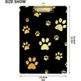 thumbnail image 3 of FMSHPON Dog Gold Paw Prints Clipboard Hardboard Wood Nursing Clip Board and Pull for Standard A4 Letter 13x9 inches, 3 of 7
