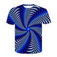 thumbnail image 3 of IDALL Graphic Tees Men Mens Shirts Funny Shirts Fashion 3D Print T Shirts Funny Graphics Pattern Crewneck Short Sleeve Tees Summer Tops Dark Blue Xl, 3 of 5