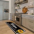 thumbnail image 6 of Sunflower Kitchen Mat Set of 2 Farm Non Slip Thick Kitchen Rugs and Mats Plaid Waterproof Anti Fatigue Mats for Kitchen Floor Kitchen Rug Runner Standing Mat, 17 x 47 Inch, 17 x 28 Inch, 6 of 6