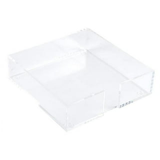 Vayla Acrylic Paper Tray With Drawer, 4-3/4”H x 12-1/2”W x 9-3/8”D, Clear/Gold