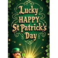 thumbnail image 4 of LUUFILx Lucky St Patrick's Day Banner Backdrop Shamrock Party Decorations Green Celebration Photography Props Decor Irish Festival Background, 4 of 8