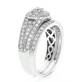 thumbnail image 3 of Vir Jewels 1 CTTW Diamond  Wedding Ring Sets for Women 14K White Gold Multi Row Engagement, 3 of 9