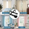 thumbnail image 4 of Barra de Cortina Doble para ventana, Cortinero doble Negro, Tubo Cortina Doble Negro, cortineros para ventanas, Barras de cortina Ajustable Doble para casa, Armario (71-213cm(28-84")), 4 of 9