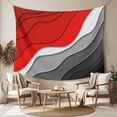 thumbnail image 2 of Red Black Ombre Tapestry for Bedroom Wall Hanging Tapestry, Modern Geometric Abstract Aesthetics Cream Ceiling Backdrop Tapestries Poster Blanket Wall Decor for Teens Room Living Room Dorm 59" x 90", 2 of 8