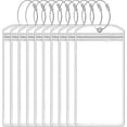 thumbnail image 1 of 10 Pcs Luggage Tag Holders With Zip Seal & Steel Loops, Cruise Essentials Clear Waterproof Luggage Tags For Travel Vacation Accessories(7.5 X 3.5 In), 1 of 5