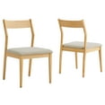 thumbnail image 5 of Modway Solara Fabric Wood Dining Side ChairsSet of 2 in Natural Heathered Weave Beige, 5 of 10