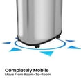 thumbnail image 3 of 16 Gal Oval Open Top Kitchen Trash Can Recycling Bin with Wheels and Double Odor Filters, 3 of 7