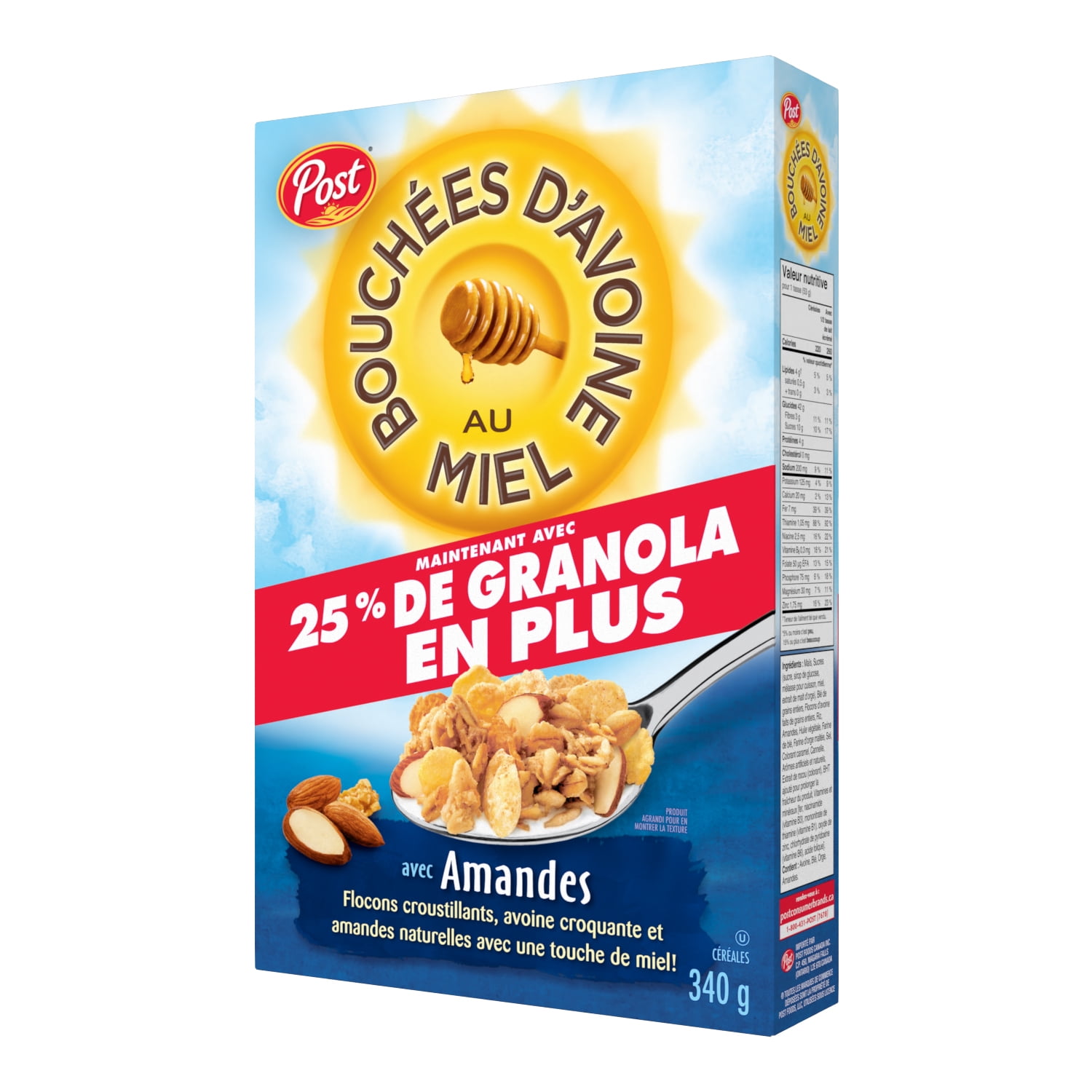 Post Honey Bunches of Oats With Almond Cereal, Post Honey Bunches of Oats With Almond Cereal 340g