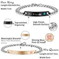 thumbnail image 2 of Jstyle 4 Pcs Couples Bracelet for Men Women His & Her Crown Queen Bracelets Set 8mm Beads Bracelets, 2 of 7