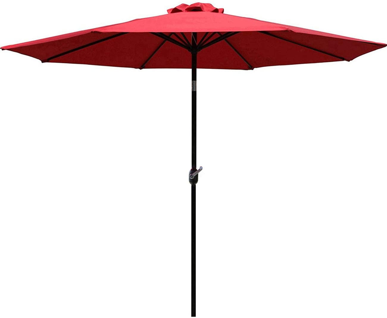 Sunnyglade 9 Patio Umbrella Outdoor Table Umbrella With 8 Sturdy Ribs Red Walmartcom Walmartcom