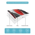 thumbnail image 5 of Red Black Grey Queen Size Down Alternative Comforter, Lightweight Comforter Quilt Bedding Set with Pillow Shams Geometric Moire Artwork Modern Abstract All Seasons Bed Comforter Duvet Insert 90"x96", 5 of 7