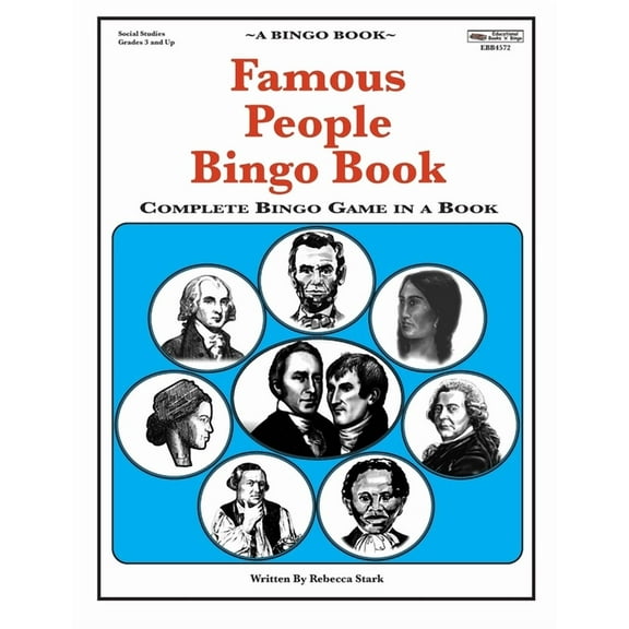 Bingo Books: Famous People Bingo Book: Complete Bingo Game In A Book (Paperback)