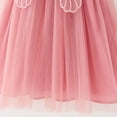 thumbnail image 7 of FAOWME Toddler Girls Fly Sleeve Butterfly With Wing Tulle Holiday Dress Dance Party Dresses Sundress Pink 12-18 Months, 7 of 7