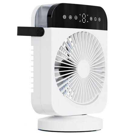 

Portable Air Conditioner Mini Personal Evaporative Air Cooler Small Desktop Cooling Fan with LED Light for Bedroom