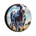 thumbnail image 1 of Fotbe Colorful Cow Pasture Funda de Llanta de Repuesto con Estampado, Engrosada, Ajuste Universal para Jeep, Remolque, RV, SUV, Camión-14 inch, 1 of 6