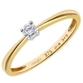 thumbnail image 2 of 9ct Gold Jewelco London Round 10pts Diamond 4 Claw Solitaire Engagement Ring, 2 of 6