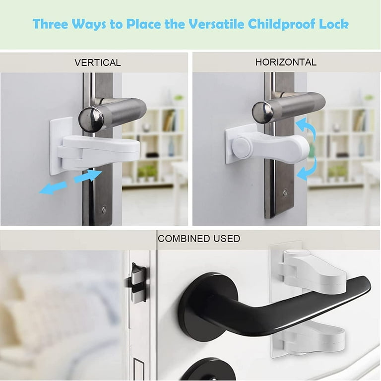 Magnetic Cabinet Locks for Babies Proofing, Child Locks for Cabinets  Drawers Doors for Back to School [2-Lock 1-Key]