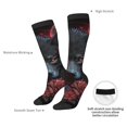 thumbnail image 4 of Naloa Rose Full Moon Black Wolf Thigh High Socks Extra Long Stretchy Sock Women Over Knee High Opaque Stocking Daily Wear, 4 of 6