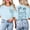 Light Blue, variant on Womens Tropical Palm Tree Sunset Graphic T Shirts Crew Neck Short Sleeve Top Double Sided Beach Print Tee Fashion Outfits