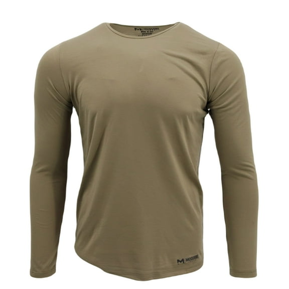 Polyester Thermal Top, Base Layer, Moisture Wicking, Made in USA, Tan 499, Size X-Small