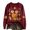 Z39-Wine, variant on Halloween Sweatshirt For Women Floral Pumpkin Graphic Crew Neck Long Sleeve Fall Winter Top Loose Fit Casual Pullover Sweatshirts