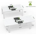thumbnail image 2 of Domi Outdoor Expandable Dining Table - Rectangular Metal Aluminum Table for 6-8 Persons, Perfect for Garden and Bistro (Ivory White), 2 of 7