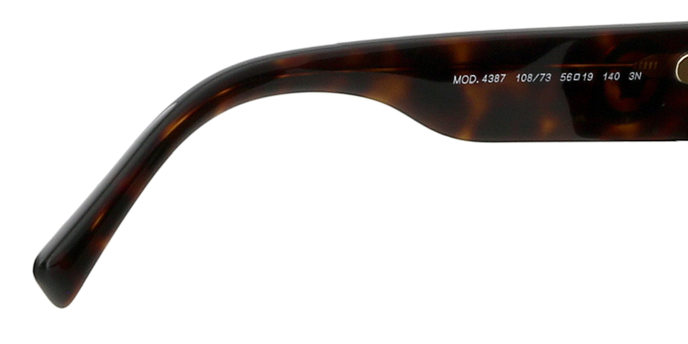 Versace VE 4387 Plastic Womens Rectangle Sunglasses Havana 56mm Adult