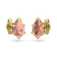 thumbnail image 5 of SuperJeweler 1 Carat Pear Shape Morganite Stud Earrings In 14K Yellow Gold Over Sterling Silver For Women, 5 of 6