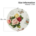 thumbnail image 2 of Honeii Vintage Bike Flower Butterfly print Leather Coaster Set of 4, ideal for safeguarding your furniture from drinks spills and effortless cleanup-Round Shape, 2 of 6