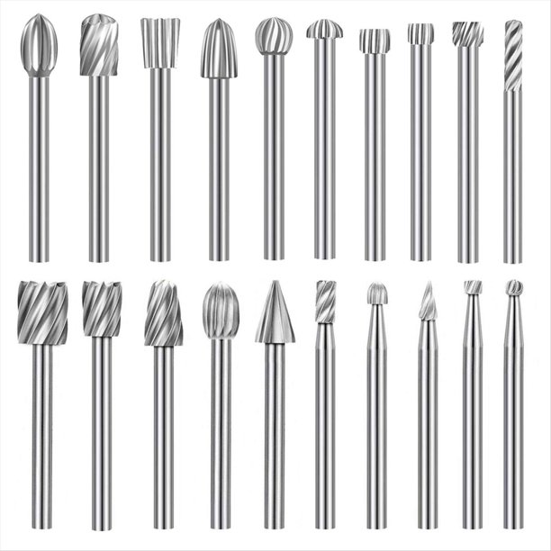 Broca de Grabado para Fresadora de Grabado de Madera con Vástago de 3 mm (1/8 de Pulgada), Accesorios para Herramientas Rotativas para Carpintería de Bricolaje.