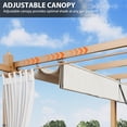 thumbnail image 5 of WildBreak 10 x 13 feet Outdoor Pergola, with Canopy and Side Mesh Screen, Beige & White, 5 of 7
