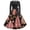#08,Black, variant on AOOCHASLIY Winter Womens Dresses Women Dress Long Sleeve Christmas Printed Furry Draw Back Swing Dress