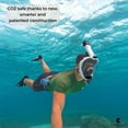 thumbnail image 5 of Full Face Snorkel Mask for Adults | CO2 Safe | Fullface Diving Mask from Khroom (Blue, from 5'7"), 5 of 7
