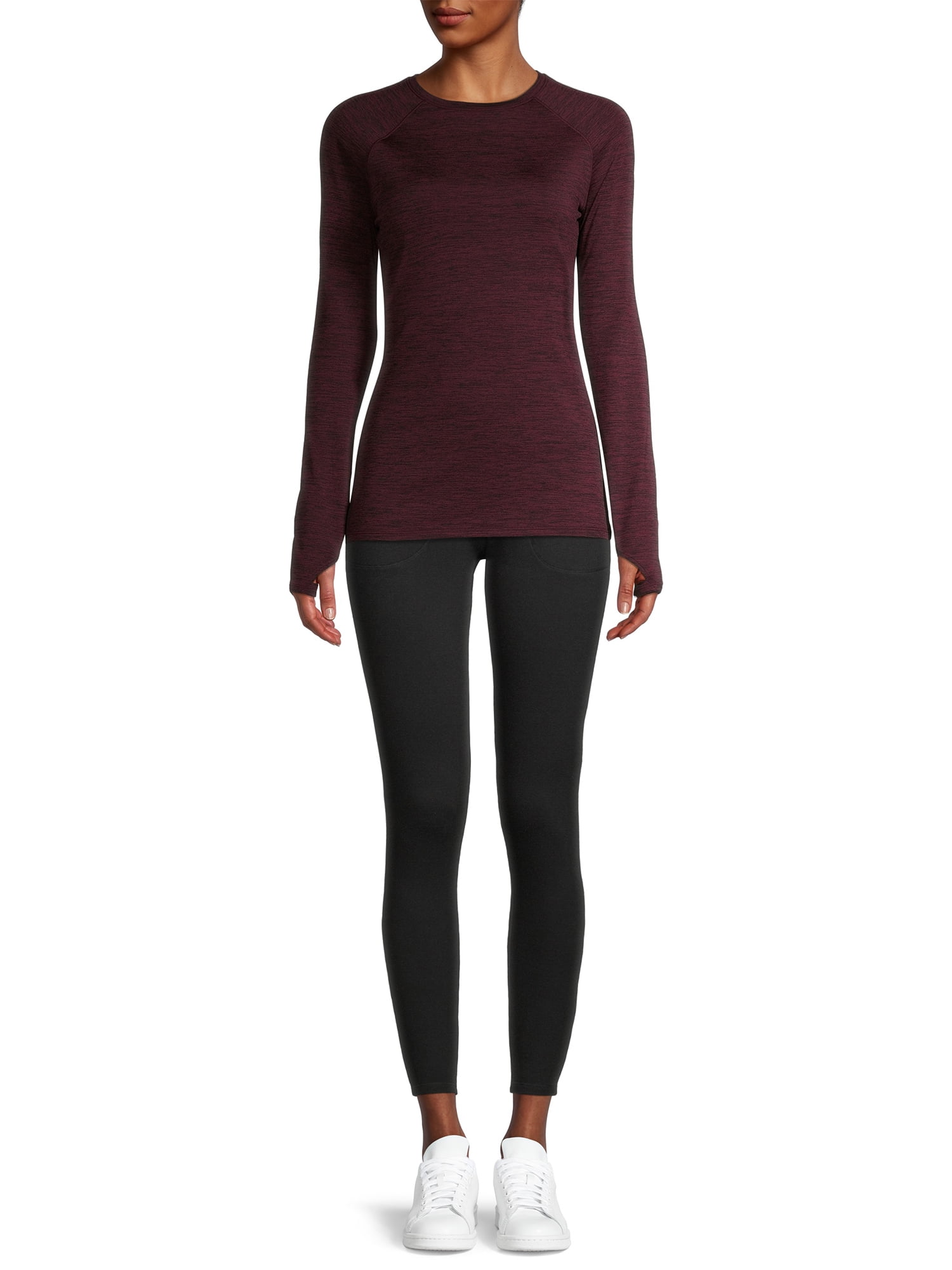 ClimateRight by Cuddl Duds Women's Warm Plush Warmth Crew Neck Base Layer Top, Sizes XS to 4X