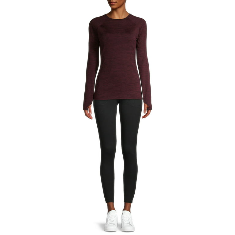 ClimateRight by Cuddl Duds Women's Plush Warmth Crew Neck Base Layer Top,  Sizes XS to 4X 