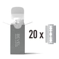 thumbnail image 1 of Cuchillas de afeitar de seguridad para hombres de doble filo por biselado – 20 recambios, cuchillas de doble filo para evitar golpes, 1 of 5