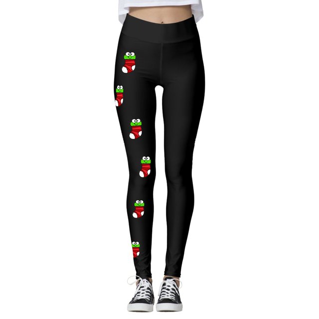 Gibobby leggings con bolsillos dama Mujer Impresión digital 3D Navidad Leggings Pantalones para yoga Correr Gimnasio Pantalones de yoga Medias Compresión Yoga Correr Fitness (Rojo, M)