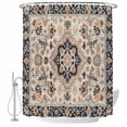 thumbnail image 2 of Blue Boho Waterproof Fabric Shower Curtain,Ethnic Vintage Mexican Flowers Southwestern Waterproof Fabric Shower Curtain for Bathroom Curtains Bathtubs Shower Curtains with 12 Hooks Extra Long 72x96, 2 of 8
