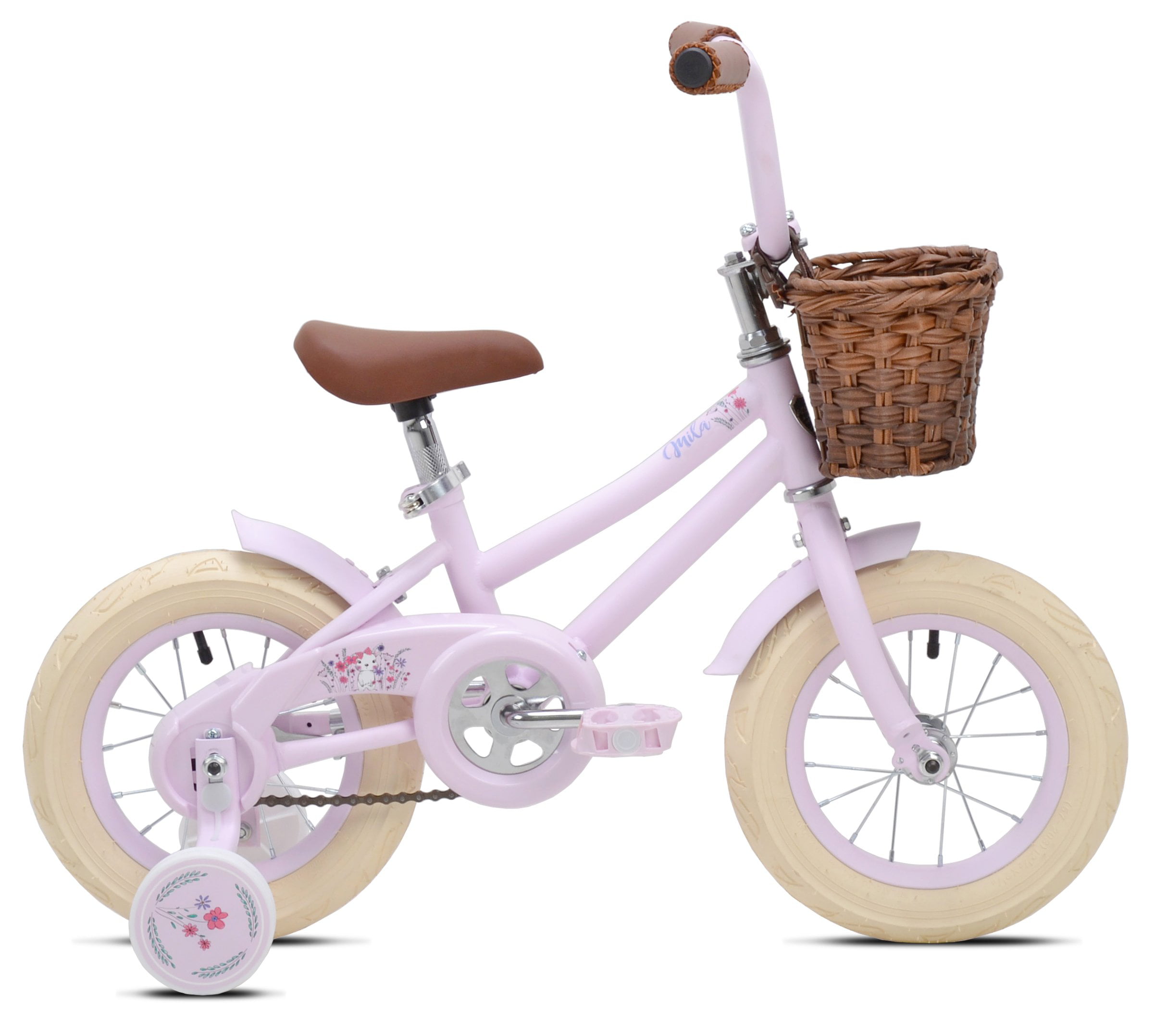 Girls pink bike with basket