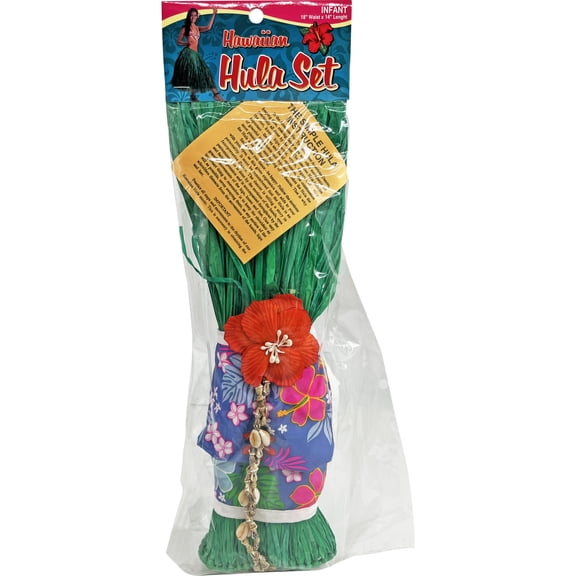 The Islander Group Infant Hawaiian Hula Skirt Set, Green