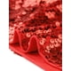 thumbnail image 5 of INSPIRAR CHIC Blusa de Mujer con Lentejuelas de Un Hombro, Manga Abullonada, para Fiesta de Cóctel, Brillante y Destellante, Color Rojo, 5 of 5