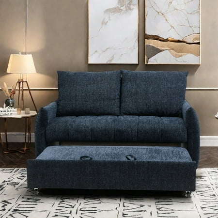 Fabric Main Material Futon / Comfortable and Versatile in Living Area