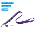 thumbnail image 4 of Uxcell Office Lanyard ID Card Holder with Clasp and Detachable Buckle Purple 2 Pack, 4 of 5