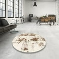 thumbnail image 4 of Ahgly Company Machine Washable Indoor Rectangle Abstract Blanched Almond Beige Area Rugs, 7' x 9', 4 of 7