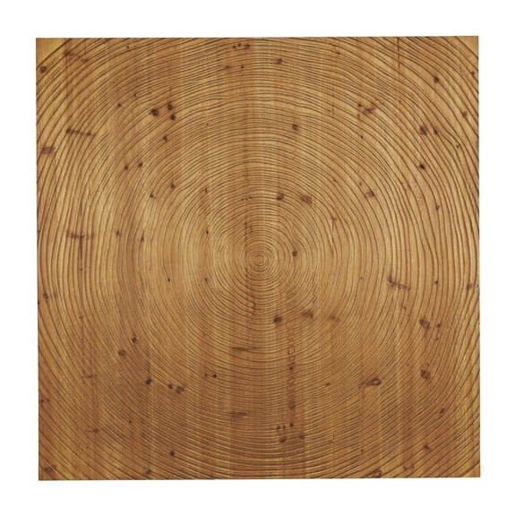 DecMode Brown Wood Handmade Spiral Geometric Wall Decor